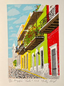 Calle Viejo San Juan por Martinez Geigel