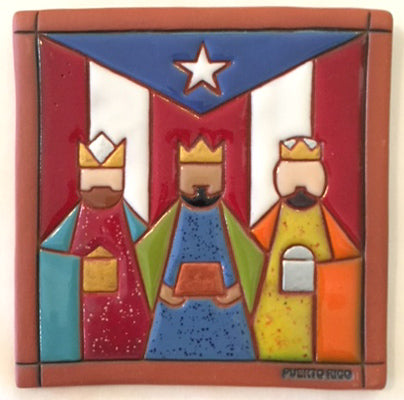 Reyes con bandera por Vilma Julia