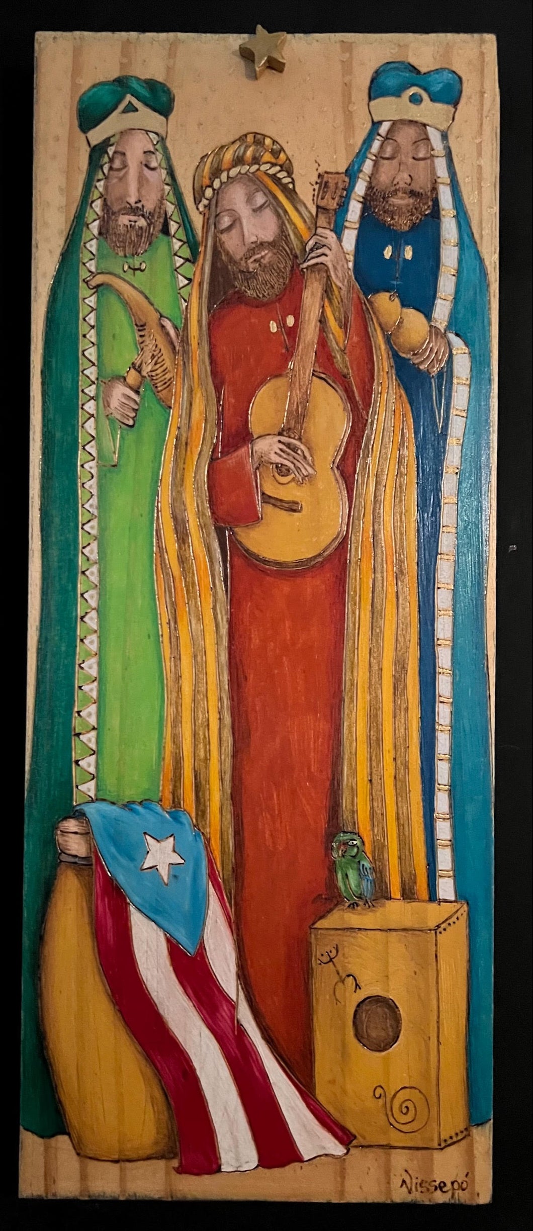 Tres Reyes Magos parranderos por Niti Vissepo